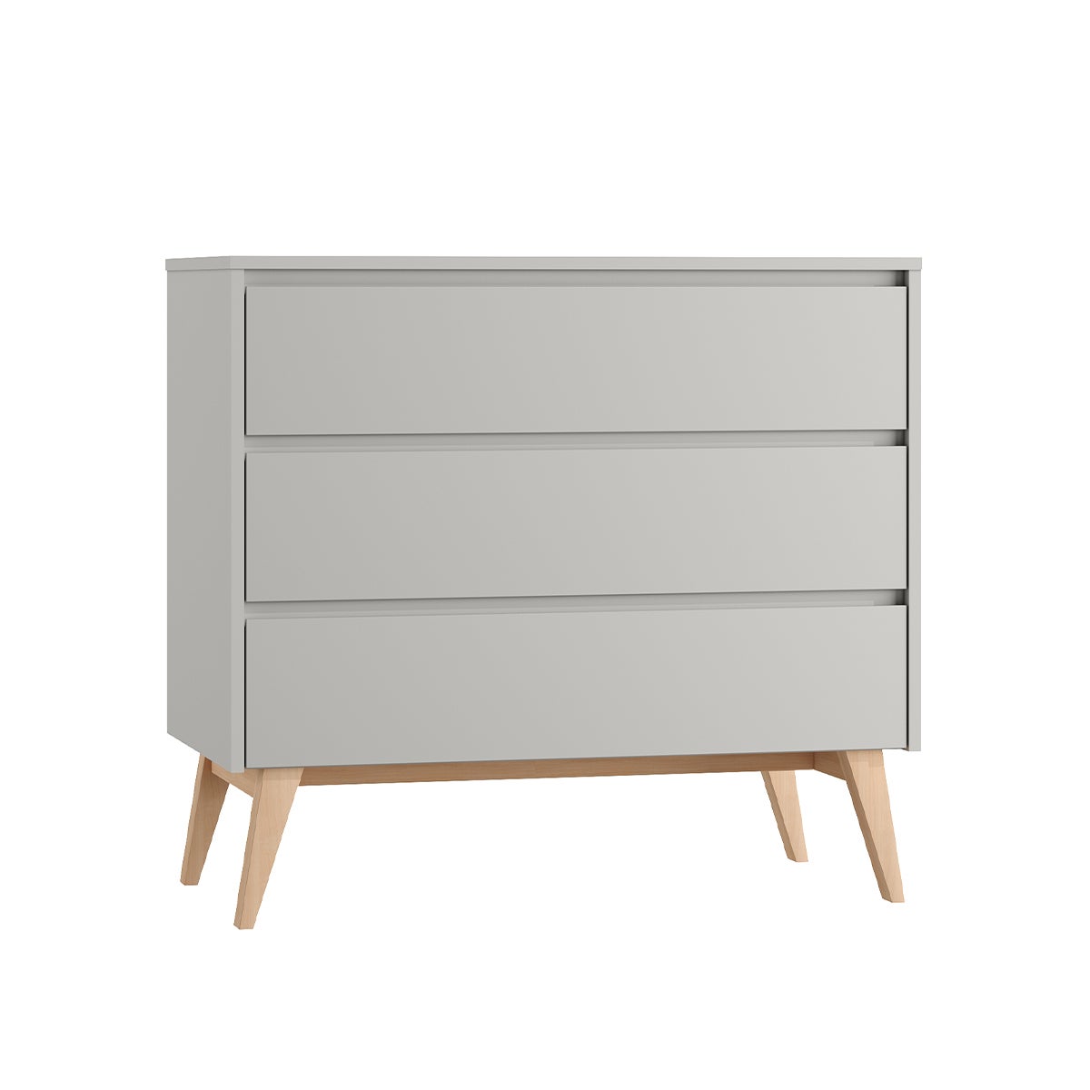 Commode 3 tiroirs Swing Gris et bois | Leroy Merlin