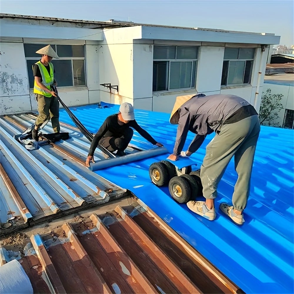 KAKET Membrane d'étanchéité auto-adhésive,toiture isolée,membrane d'étanchéité auto-adhésive pour tôles d'acier ondulées,réparation de toiture.10cmx5m - 6