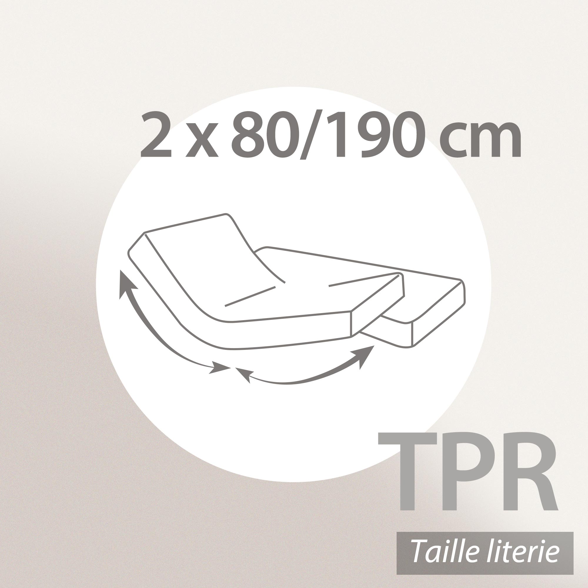 Protège matelas ANTONIN 2x80x190 cm bonnet 30 cm molleton 220 g/m² absorbant blanc lit articulé TPR - 6