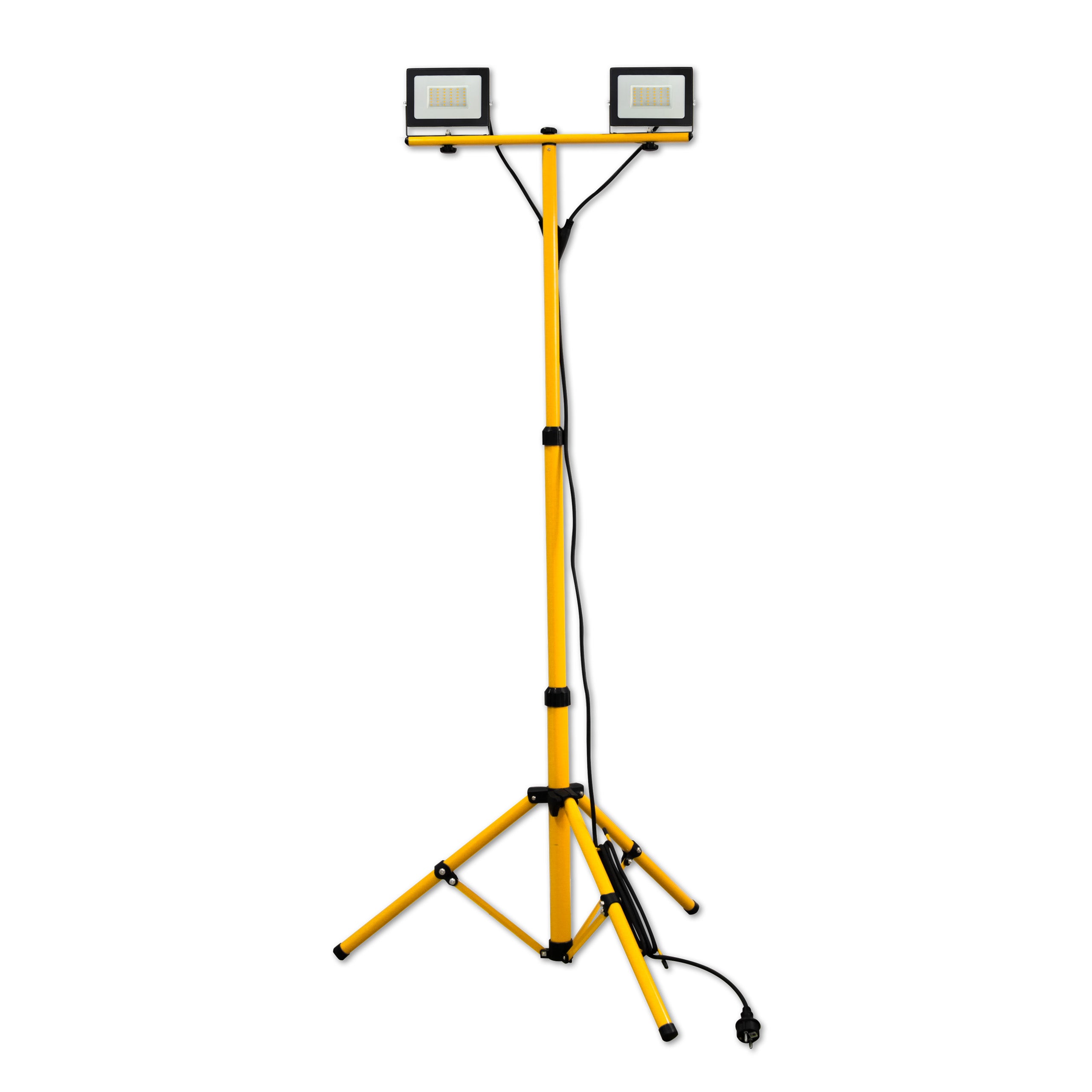 Naświetlacz LED Tiga 2x 30W IP65 4500K na statywie podwójnym żółty czarny MasterLED