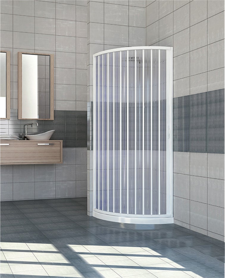 Box Douche Giove 80x80 Cm PVC - Ouverture Semicirculaire Latérale - NEUF
