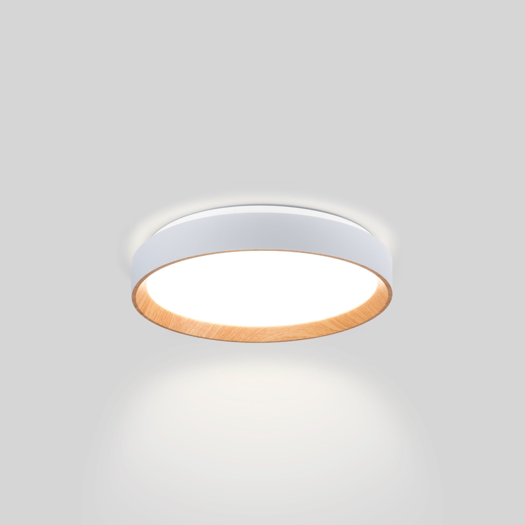 Led Rond Plafonnier LED rond CCT 24W - Effet bois - Ø40cm | Leroy Merlin