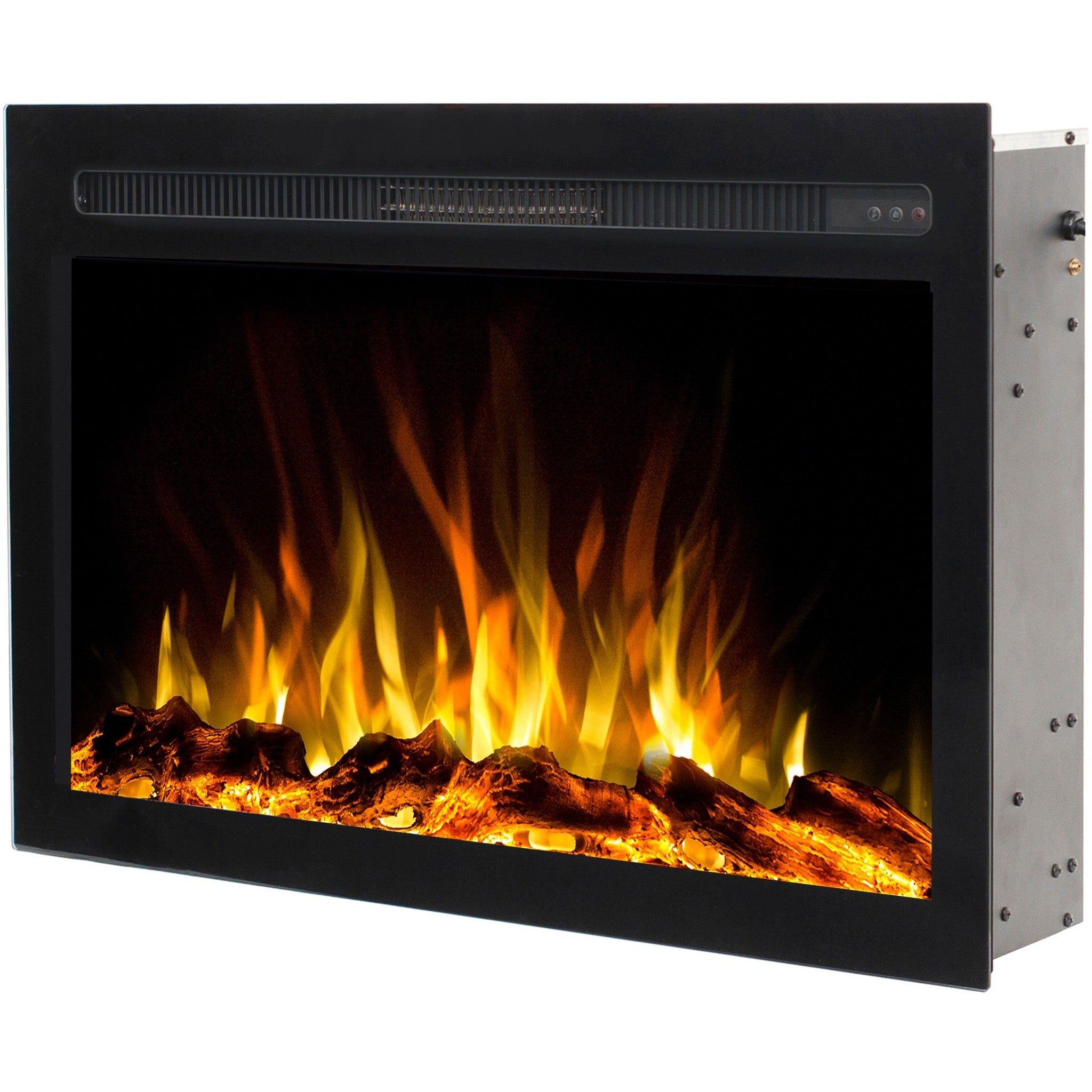 Insert électrique Emotion Flame Infinity pour cheminée électrique - feu premium - encastrable - 66x14x50 cm - cheminée LED avec chauffage 750/1500 W - 5