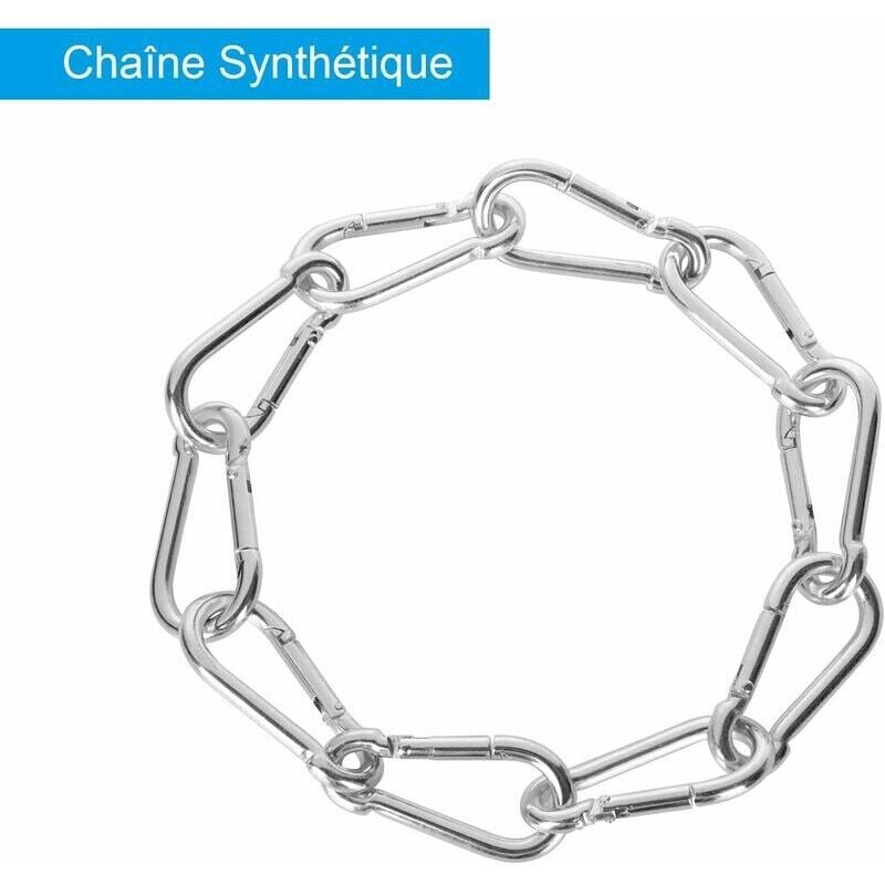 M6 Mousqueton Inox, 20 PCS Mousqueton de Fixation pour Charges Lourdes - Mousqueton en Acier Inoxydable Capacité de Charge de 120 kg, 60mm x φ6 mm - 4