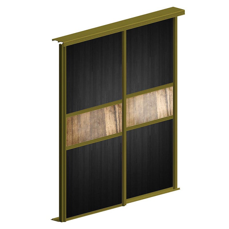 Kit profil en H SLID'UP 230 pour porte 19 mm - 1,8 m - bronze - 4