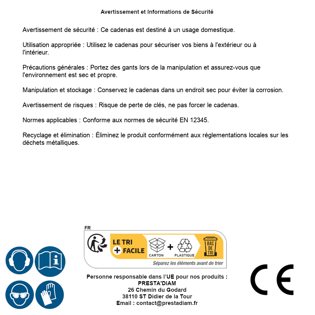 Lucchetto Blindato Silverline In Acciaio Temprato - 60mm, Antiscasso Con 3 Chiavi