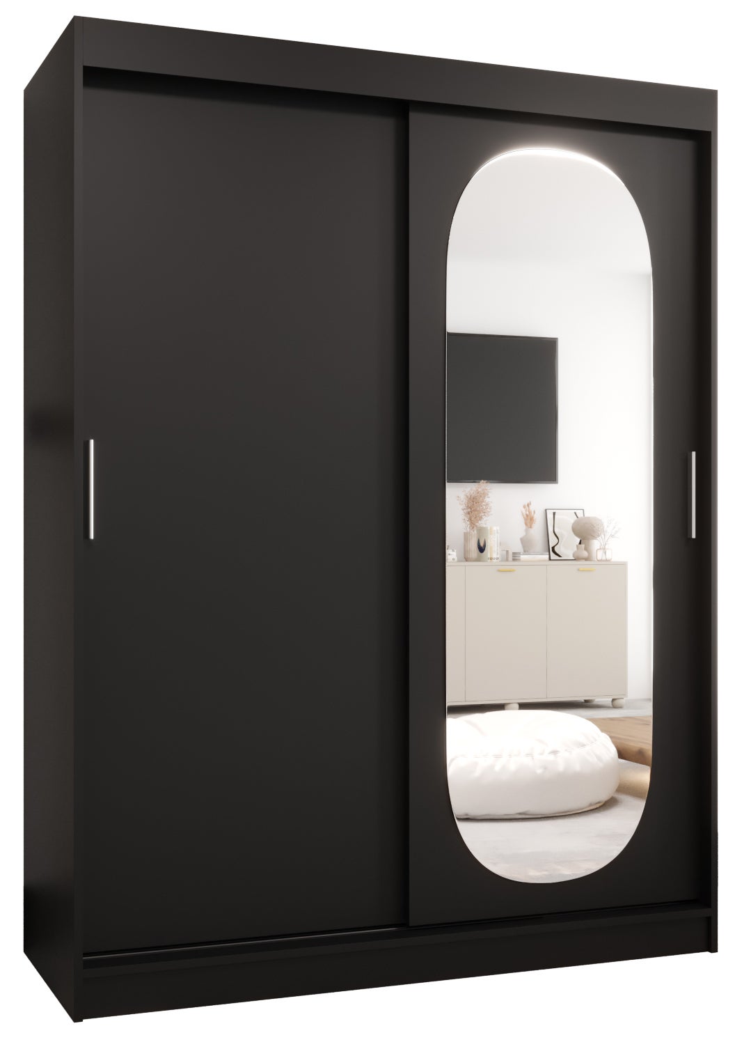 Szafa przesuwna garderoba ROYAL 150 x 62 x 200 cm Czarny