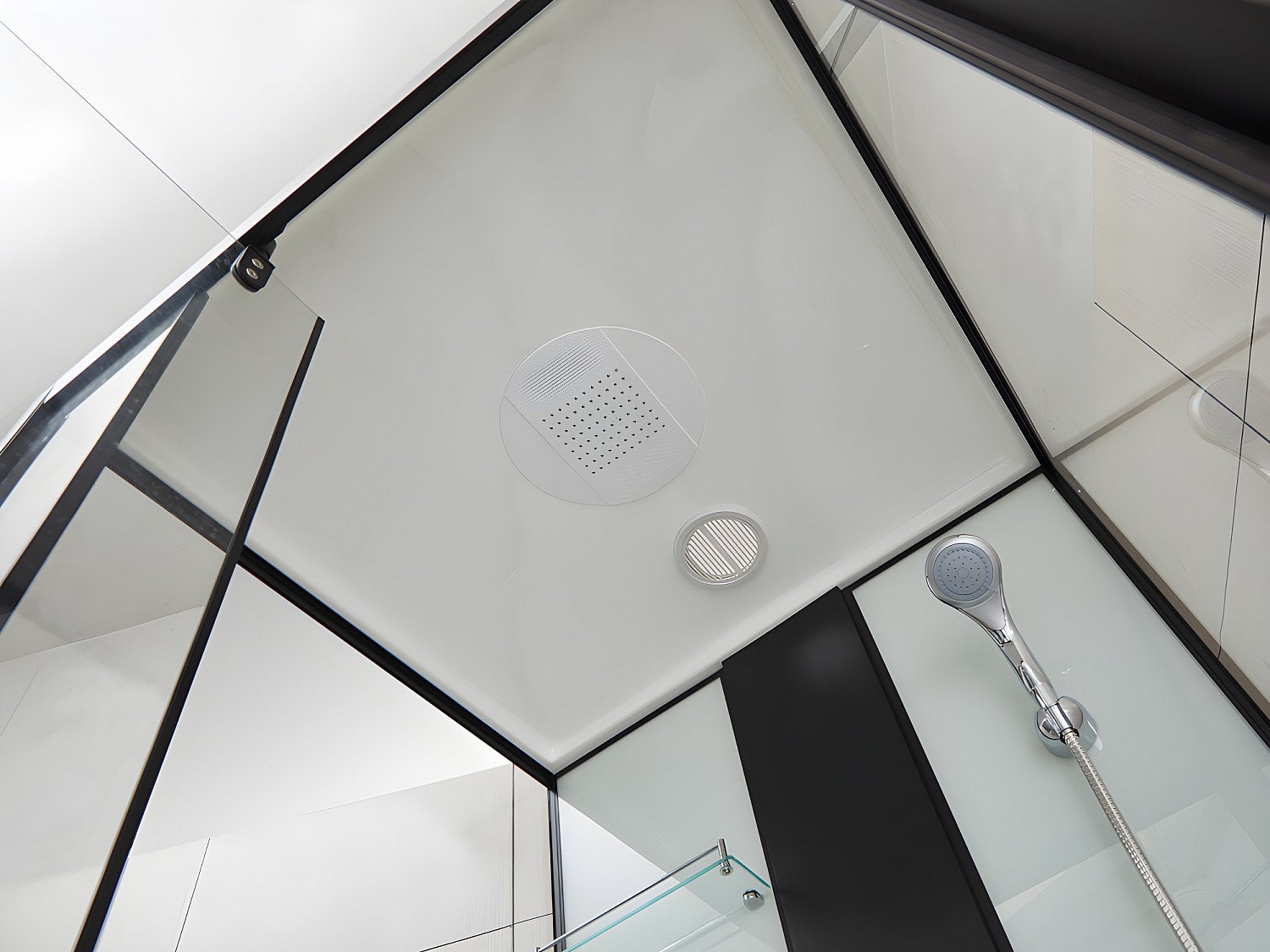 Cabine de douche hydromassante - 2 zones de jets de massage - L90 x P90 x H215 cm - pluie tropicale et douchette - PRIMEA - 9