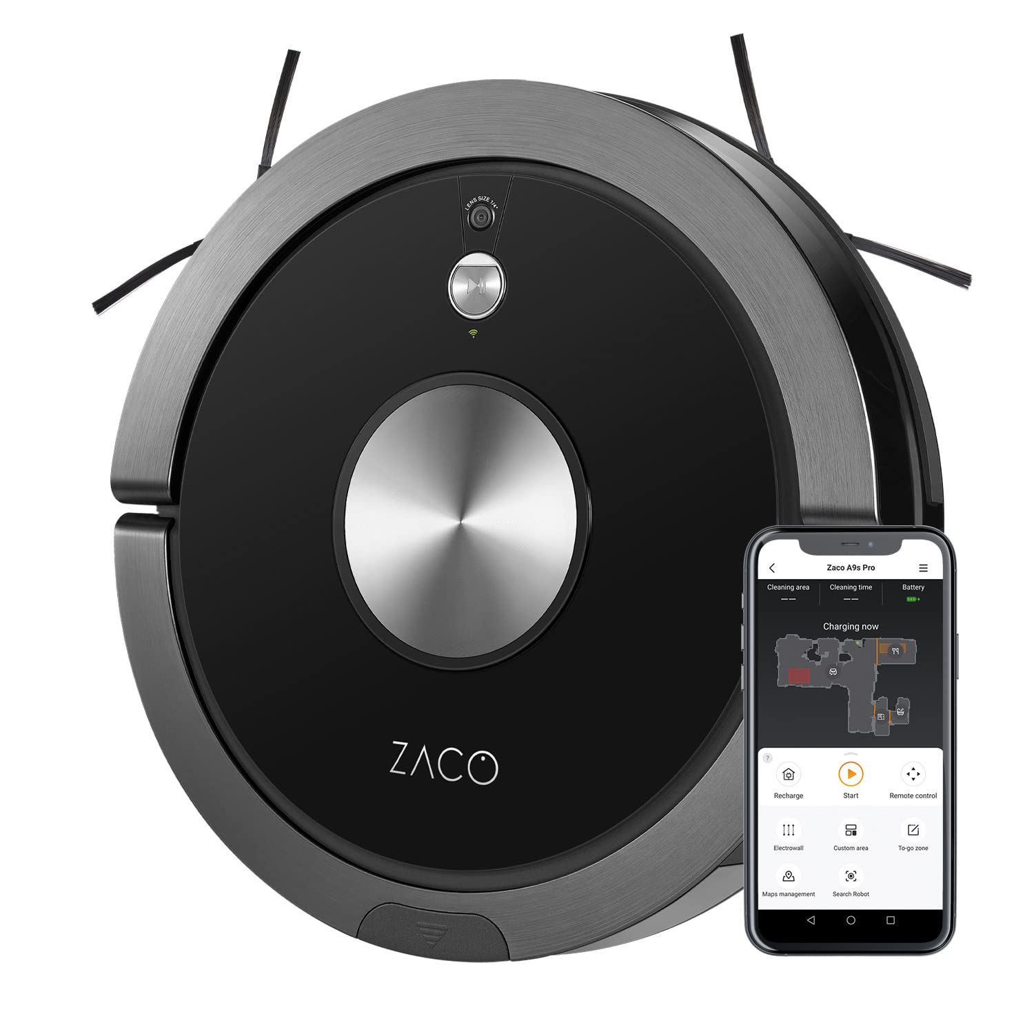 ZACO Robot aspirapolvere e lavapavimenti A9sPro WiFi, Controllo Alexa, Google, App, 3 in 1 Aspira e lava intelligente, navigazione telecamera e mappat | Leroy Merlin