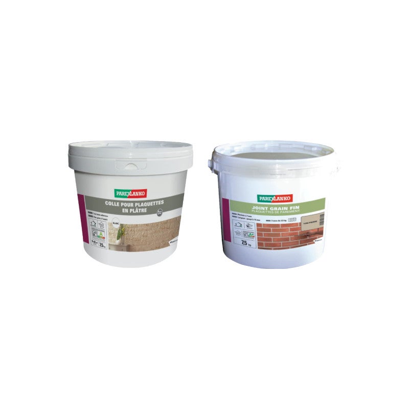 Pack PAREXLANKO - Joint grain fin pour plaquettes ton pierre - 7,5kg ...