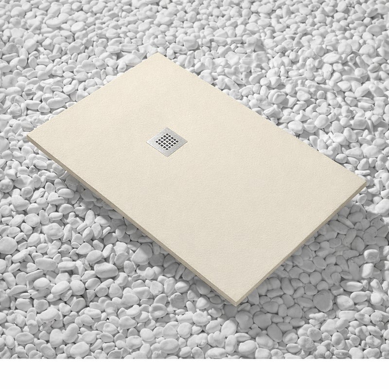 Brodzik prysznicowy Vulcano Line Slim 160x115 cm, kolor jasny kość słoniowa RAL 1015, z żywicy syntetycznej i proszku marmurowego, - FRASCIO