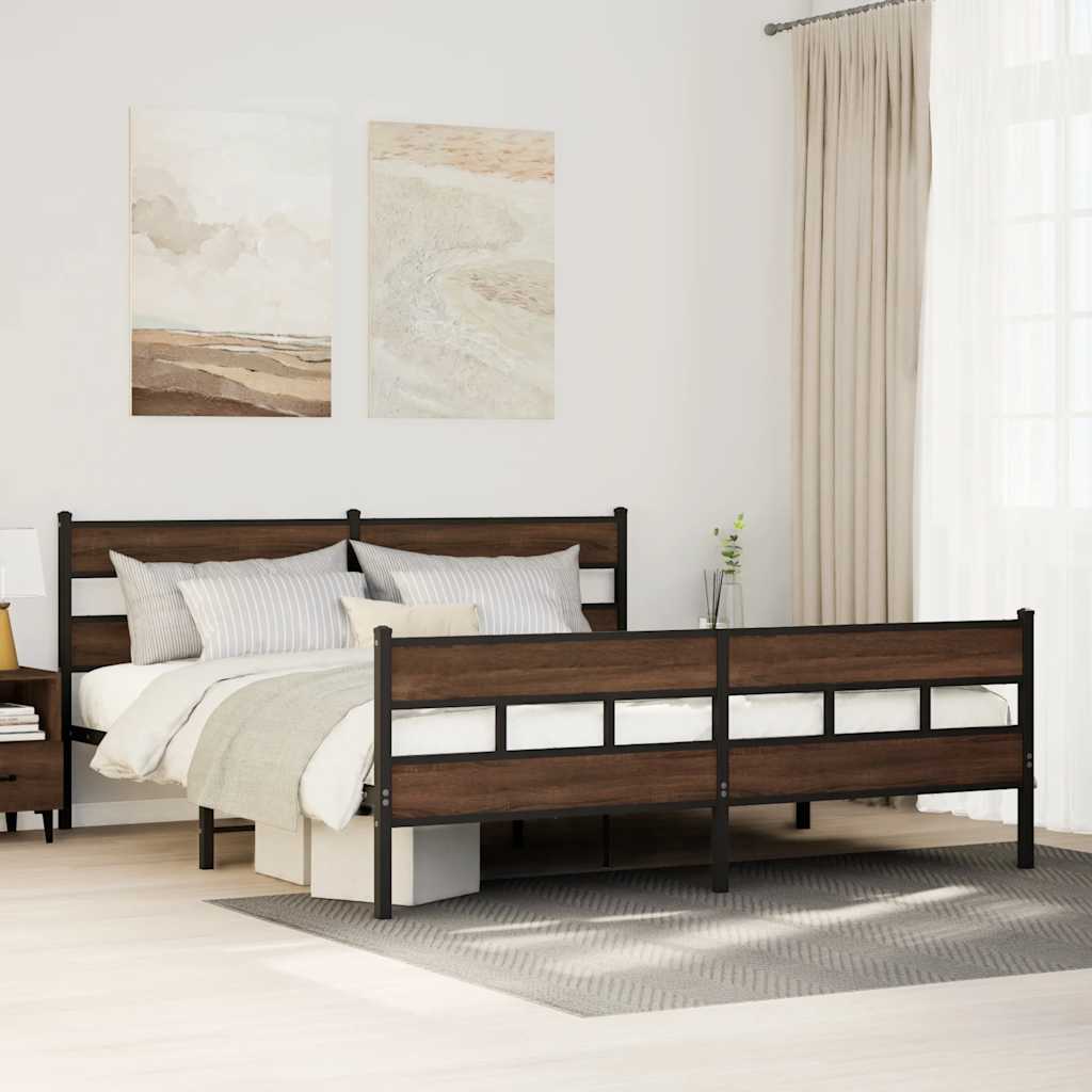 Łóżko Metalowe Czarne Rama łóżka Ze Stelażem Łóżko Do Sypialni Pokoju 200x200 cm