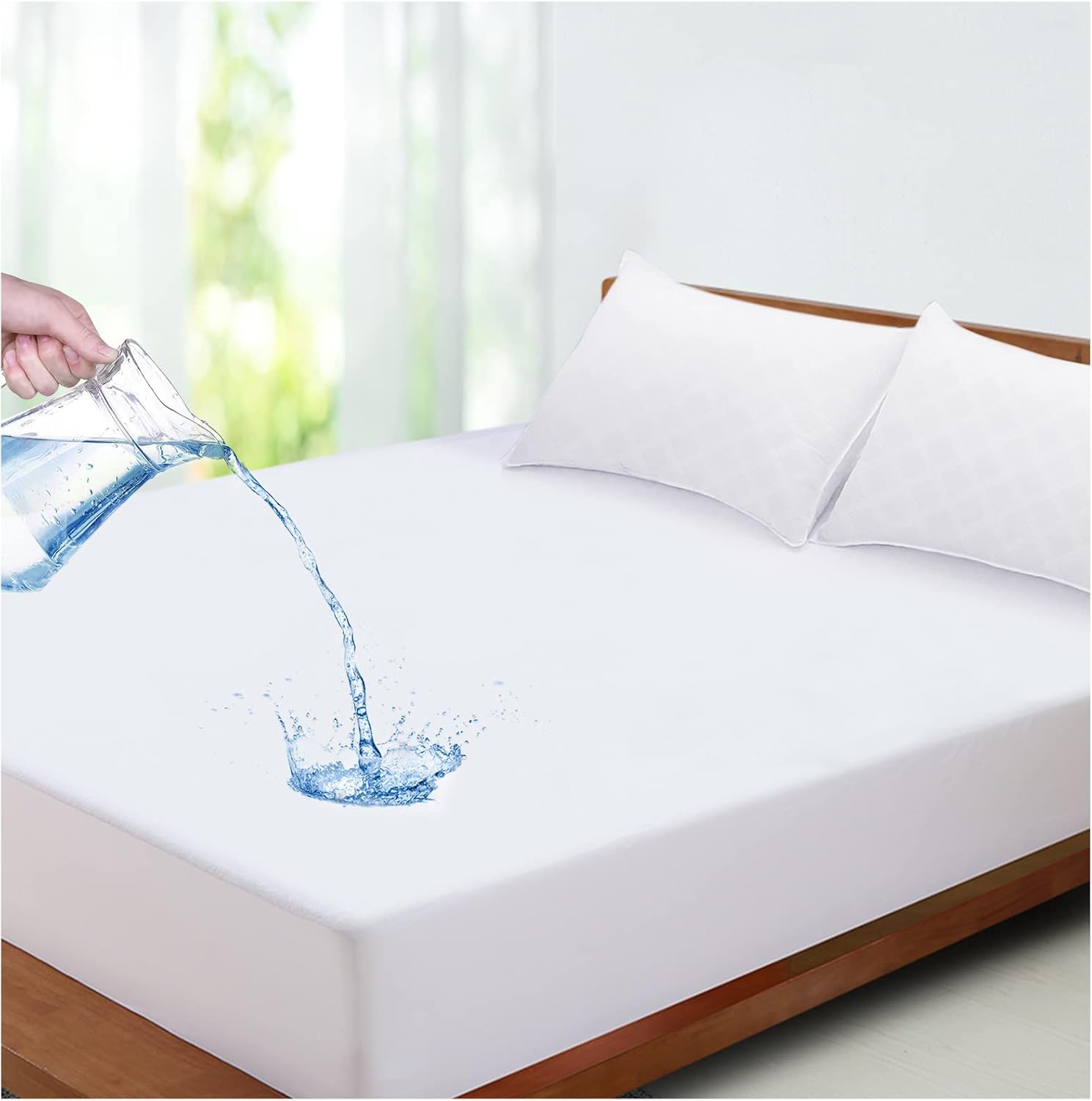 Protège Matelas Imperméable, Alèse Respirante, , Drap Housse, Couvre Matelas 80x200 cm - 2