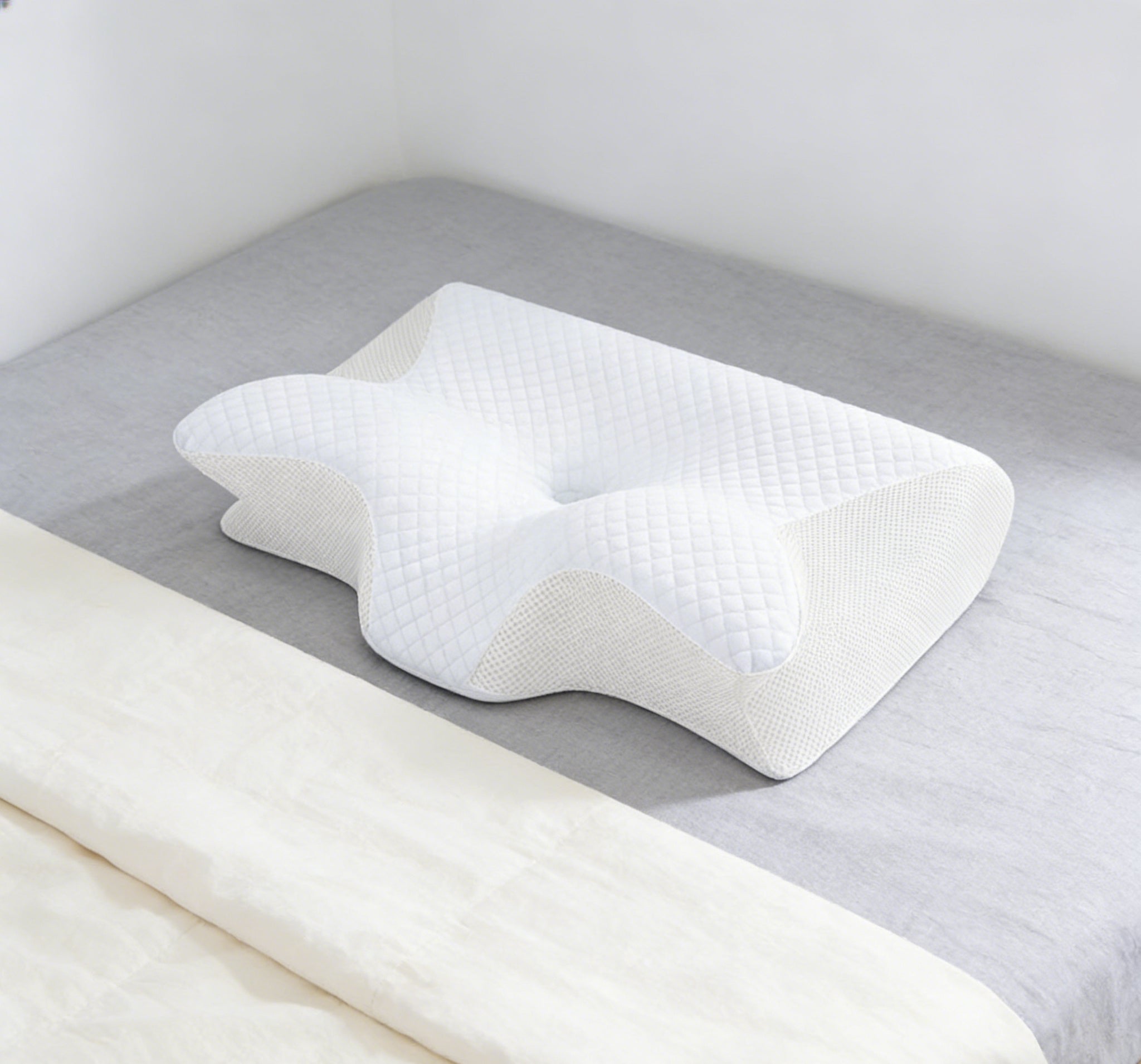Oreiller Ergonomique Cervical,2 en 1 Oreiller Orthopédique à Mémoire de Forme pour la Nuque,Coussin pour Dormir sur Le Côté et sur Le Dos,60x40x12cm - 3