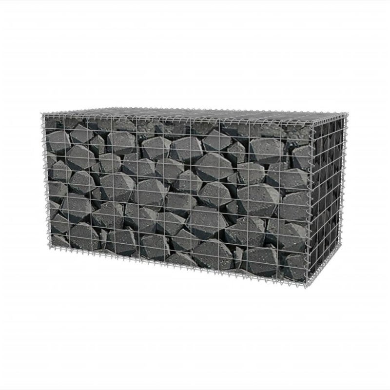 Cesta de muro de gaviones acero galvanizado 100x50x50 cm vidaXL - 3