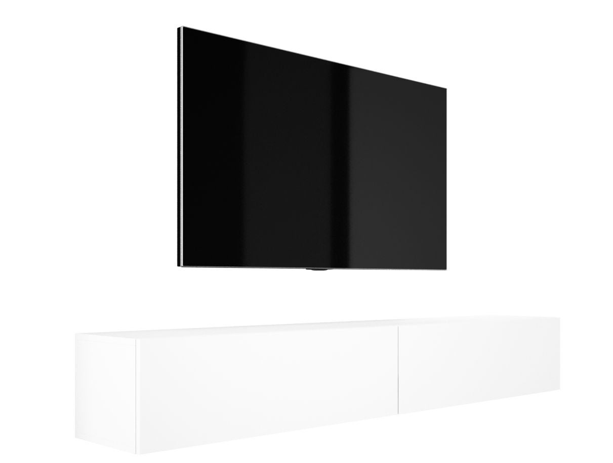 Meuble TV Suspendu 2 X 100 X 34 X 32 Cm Blanc Mat Leroy Merlin meuble-tv-suspendu-2-x-100-x-34-x-32-cm-blanc-mat-leroy-merlin