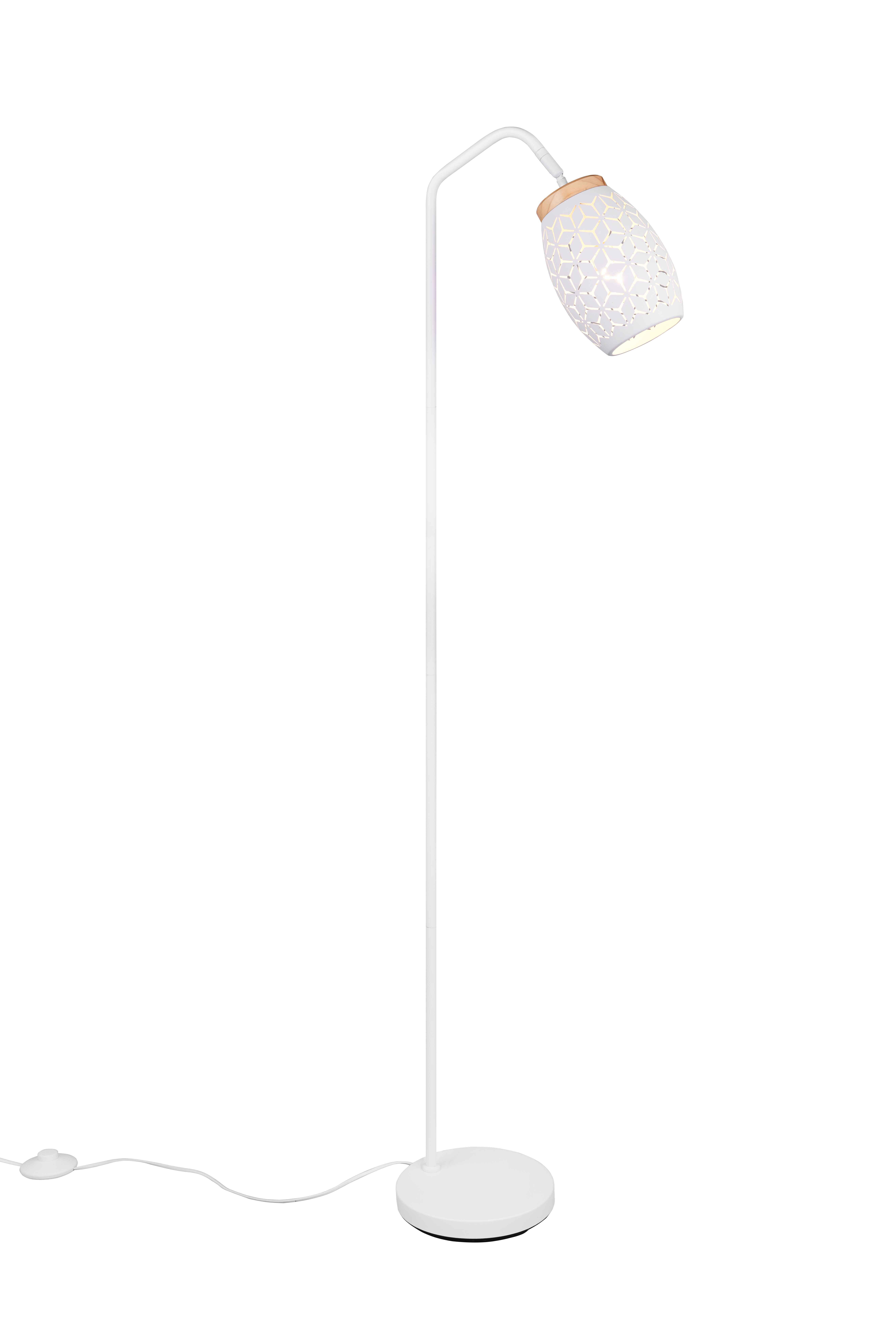 Lampa podłogowa stojąca Bidar biało-złota 1xE27x10W wym: 147 x 40 x 22 cm metal RL