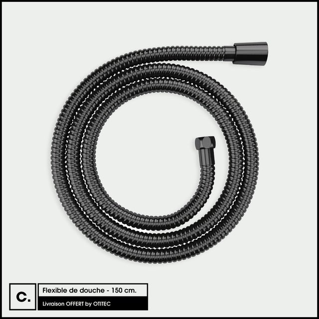 Flexible de douche - 150 cm | CONTOUR | Anthracite