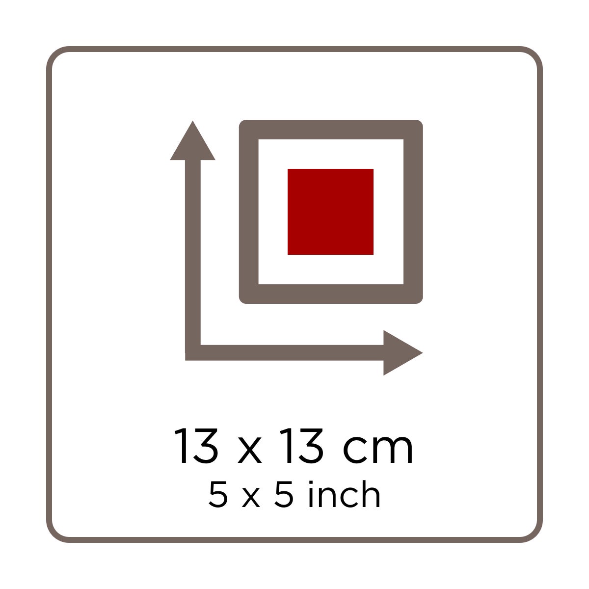 Fiorito cadre en bois 20x20 cm, NOISETTE - 5