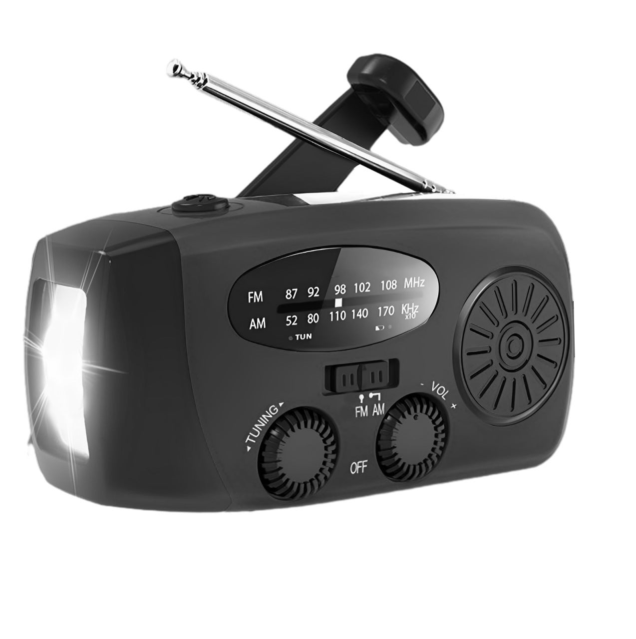 Générateur à Manivelle Gikfun GK1029 – Avec Chargeur USB, Lampe COB Et Briquet – Pour Camping Et Survie