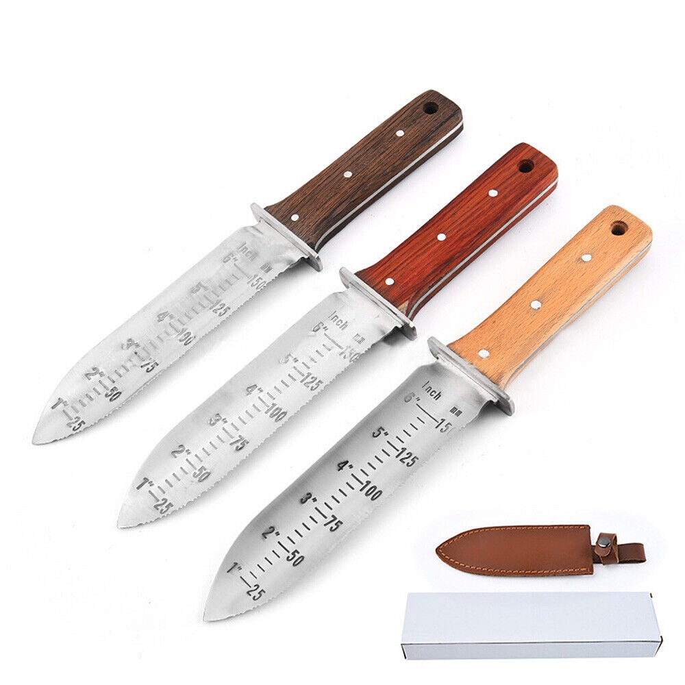 LNGJIN Couteau De Jardin En Acier, Couteau De Jardin Professionnel, Couteau De Jardin En Acier Inoxydable, Couteau De Jardinage En Acier Inoxydable, Avec Sac En Tissu Oxford, Pour Désherber, Creuser