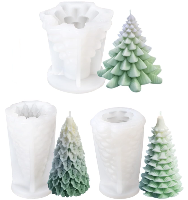 3 Stampi In Silicio Per Natale A Forma Di Stelle – Per Candele, Sapone, Gesso, Cioccolato E Resina Fai Da Te