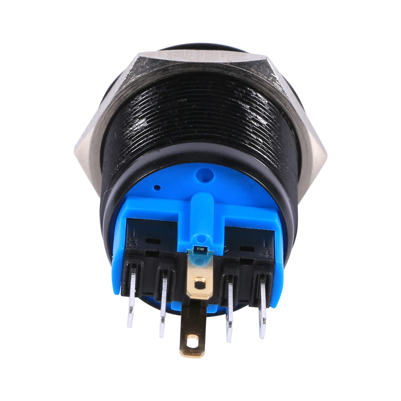 INTERRUPTEUR BOUTON-POUSSOIR MÉTAL Symbole D'alimentation 19 Mm Pour