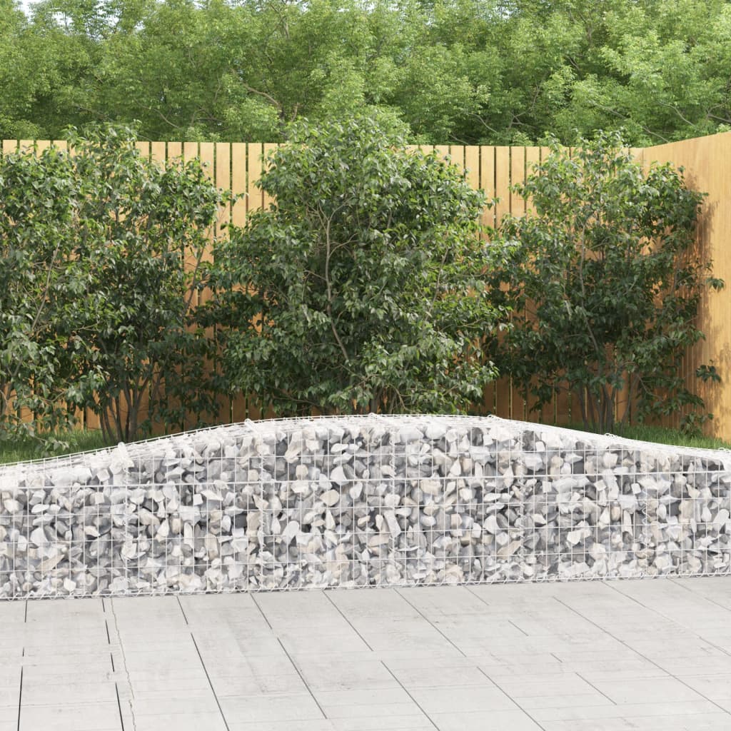 Kosze gabionowe, 10 szt, 400x50x40/60 cm, galwanizowane żelazo vidaXL