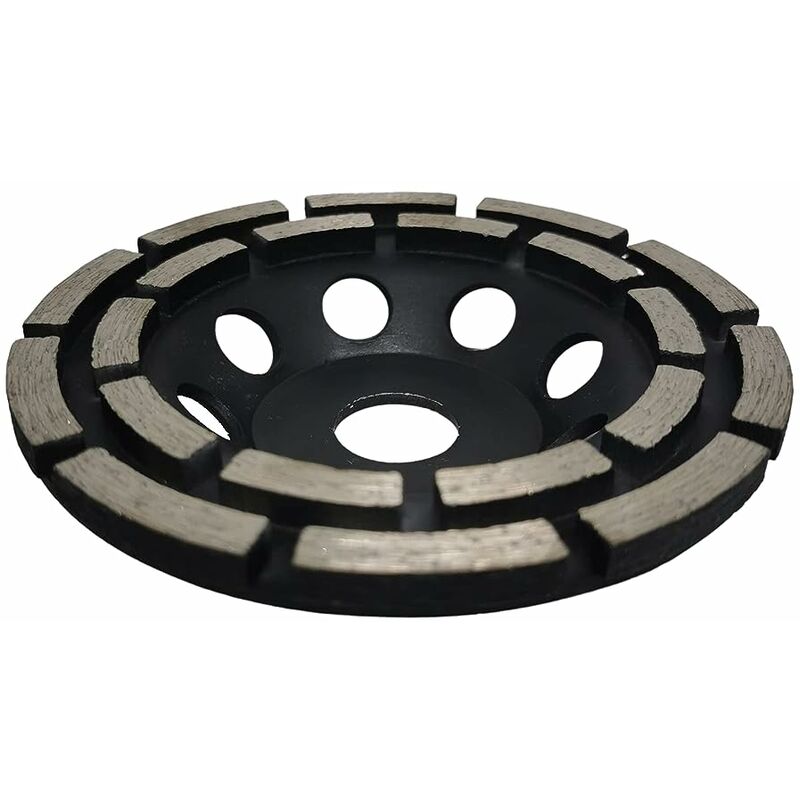 Disque Diamant à Meuler et Poncer, Meule Abrasive Diamantée 125mm x 22,23mm à Double Rangée, pour Poncer Chape, Dalle Béton, Carrelage et Colle Carrel - 4