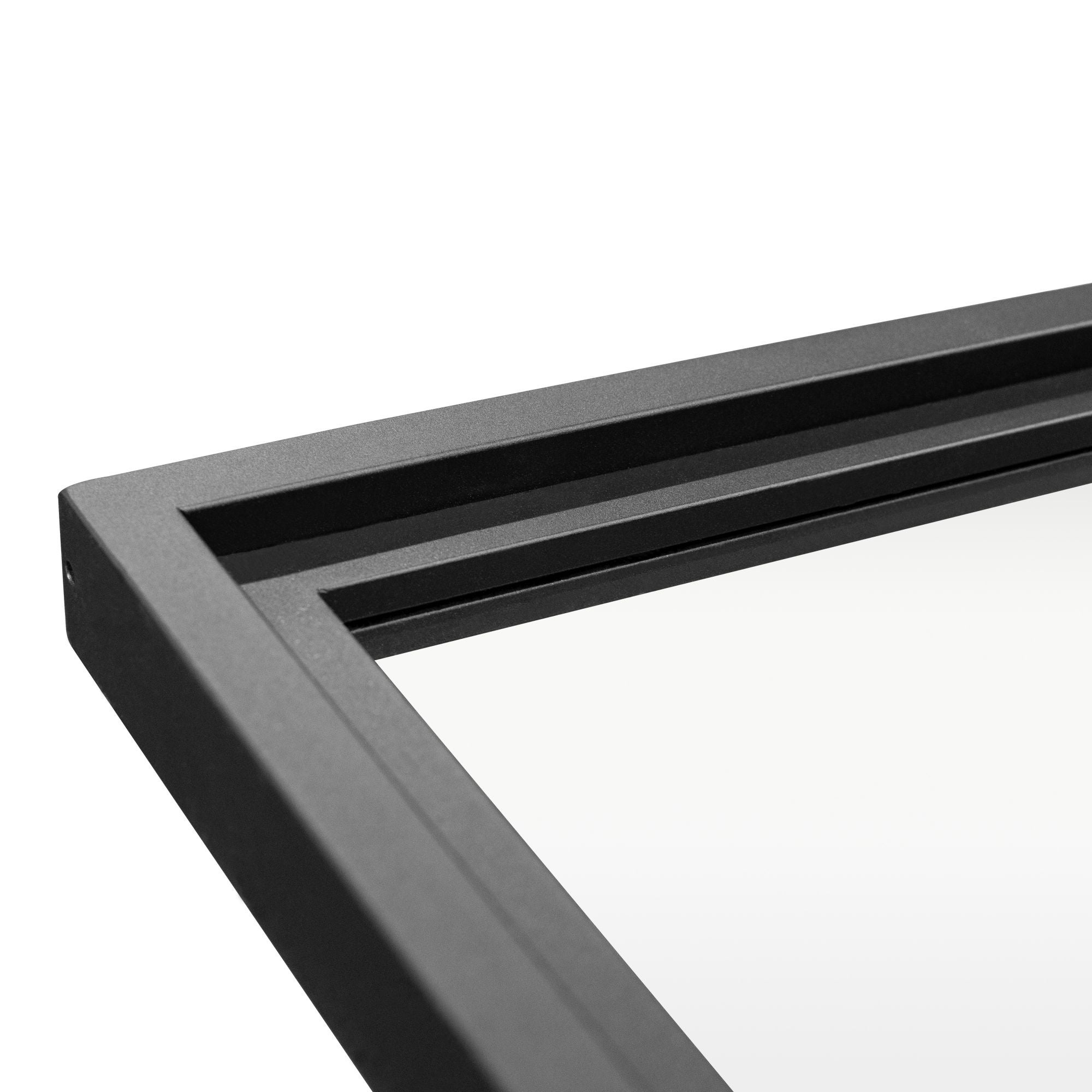 Verrière atelier acier noir mat 5 vitrages transparents inclus, H.130 x l.153 cm, SCHULTE, fenêtre d’intérieur, prête à poser, finition complète - 7