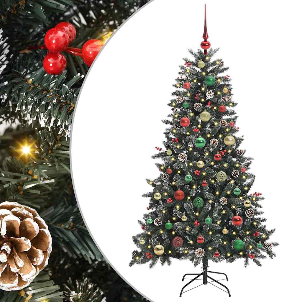 Sztuczna choinka z 150 diodami LED Zielony 83.5 x 83.5 x 150 cm