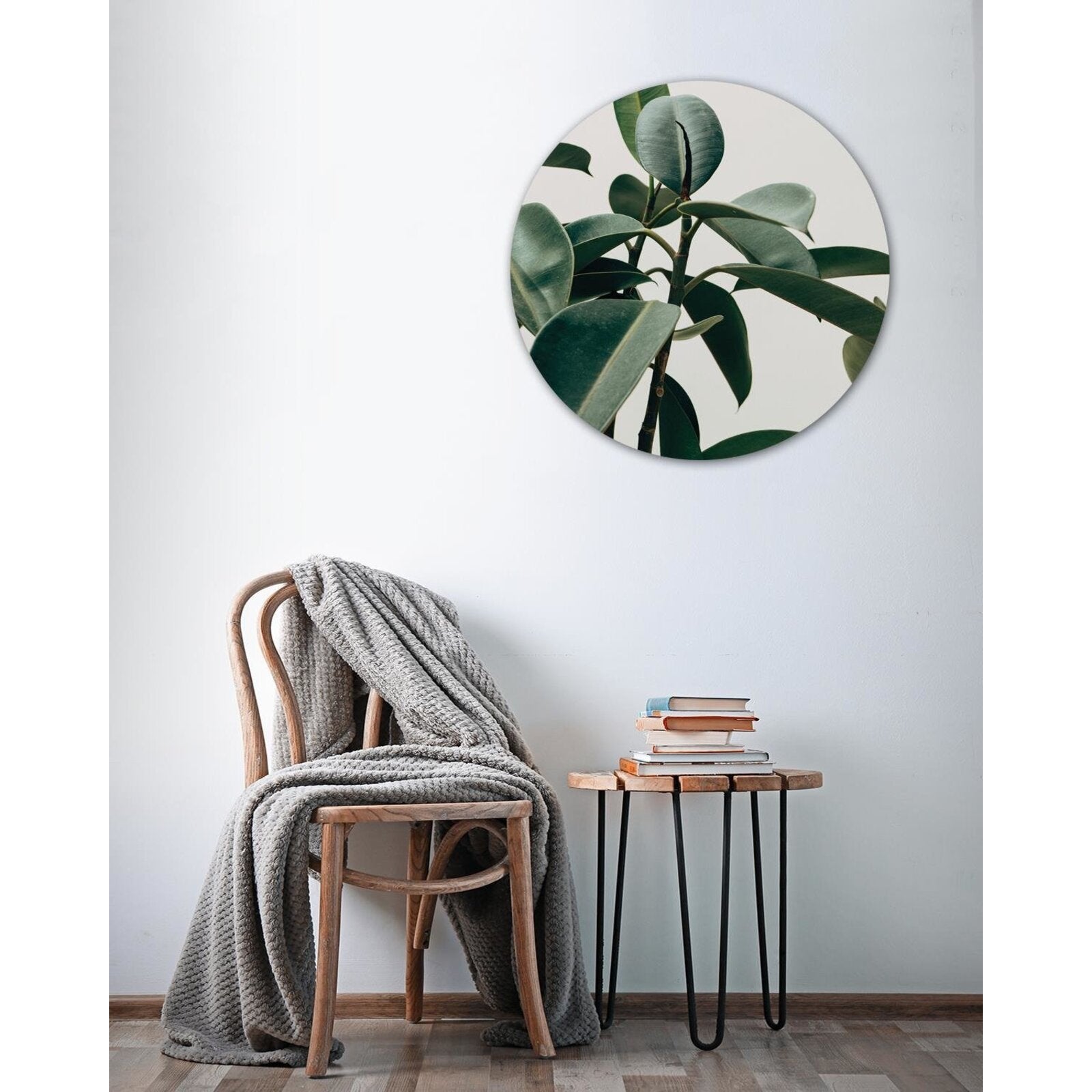 Tableau bois plante maison - 80 x 80 cm - 3