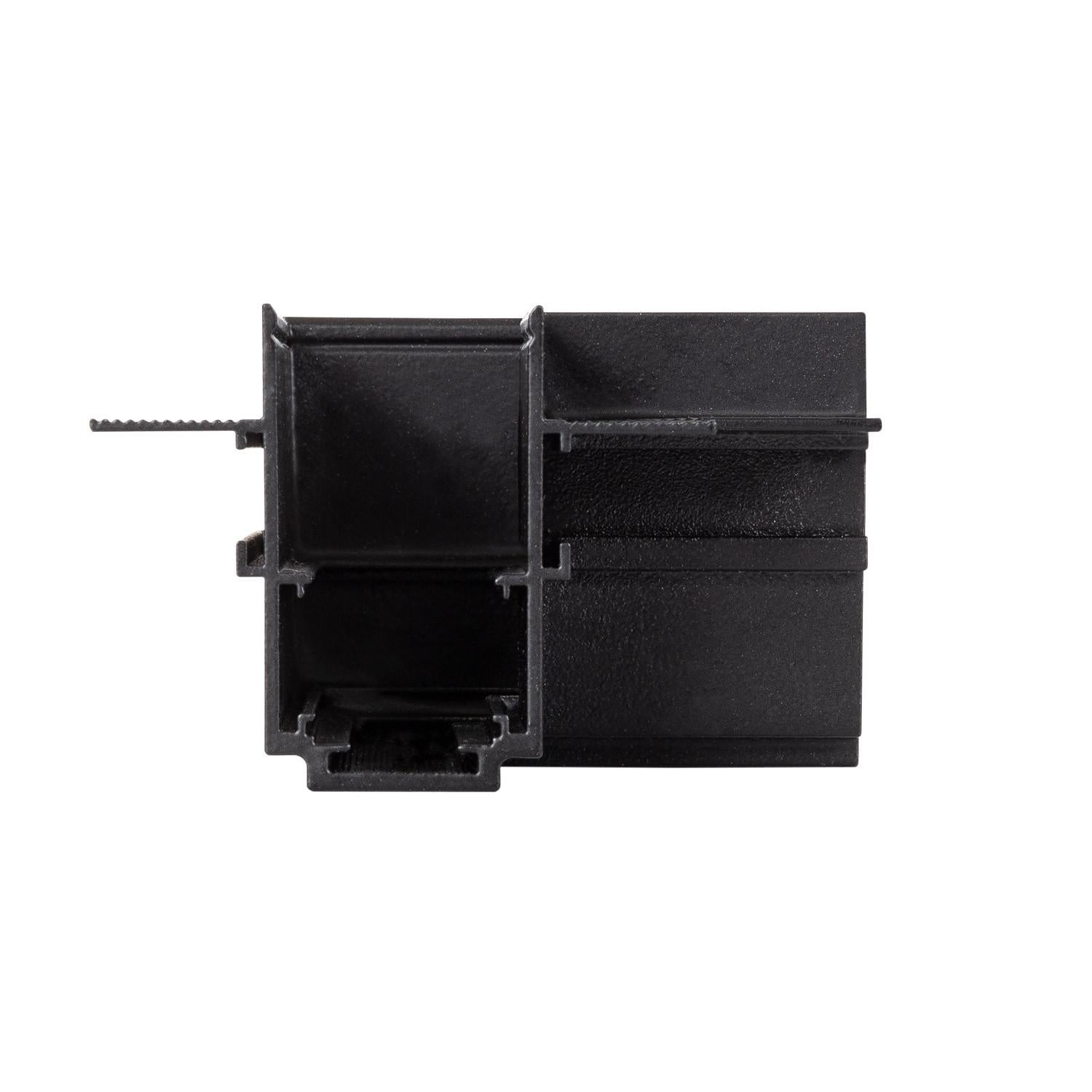 Raccord en L Horizontal pour Rail Magnétique Encastré 20mm Noir - 3