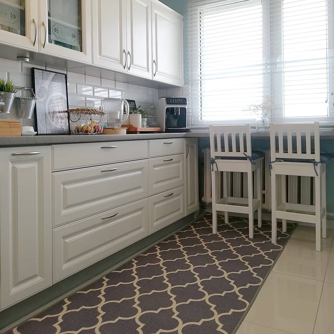 TAPIS DE COULOIR ANTIDÉRAPANT 57 cm TRÈFLE MAROCAIN gris TRELLIS 30352 57x390 cm - 3