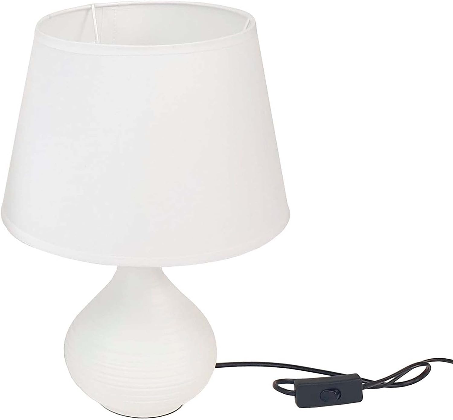 Lampe De Chevet Céramique Beige – Design Moderne, 12x21 Cm, Électrique