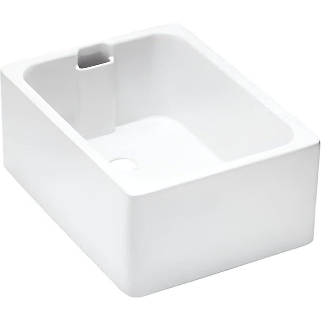 Lavabo tradicional de cerámica SANINDUSA para empotrar bajo encimera o bajo encimera Belfast color blanco