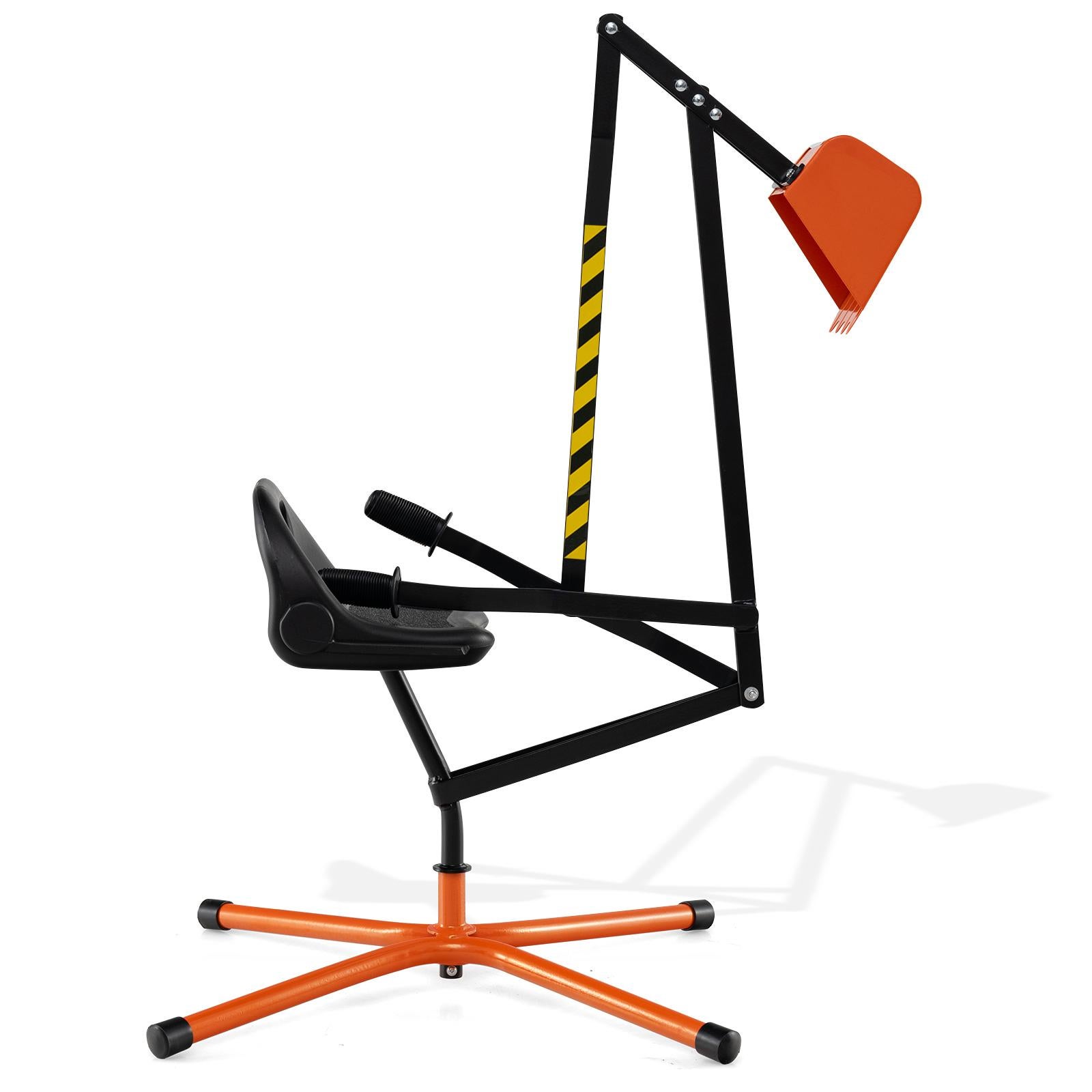 Koparka do piasku dla dzieci z obrotowym siedzeniem i elastycznym ramieniem, ręczna koparka, ładowność 50 kg, pomarańczowa, od 3 lat