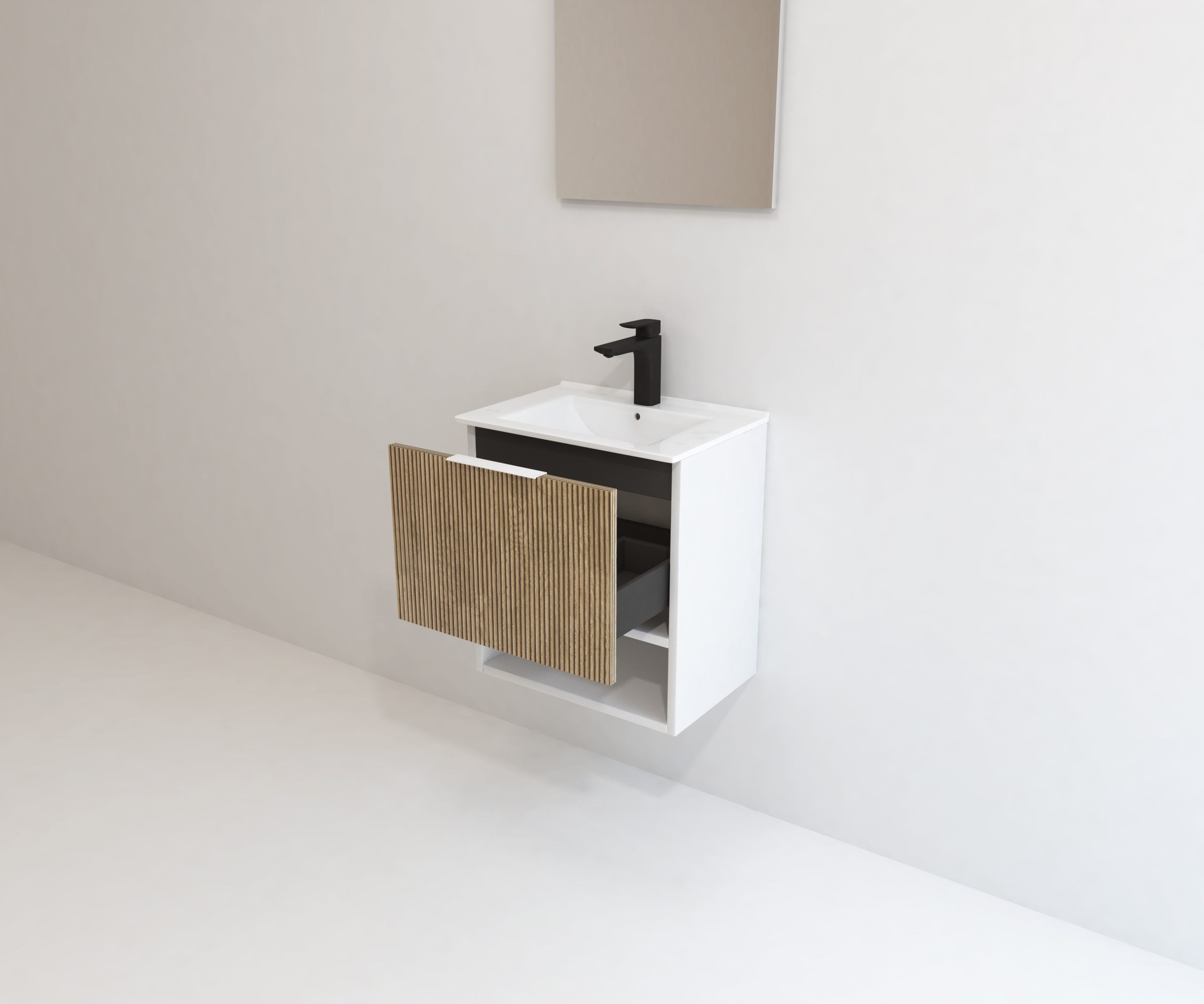 Ensemble de meubles de salle de bain Alcatraz Avantarea FORLET 50 cm + lavabo + miroir - 5