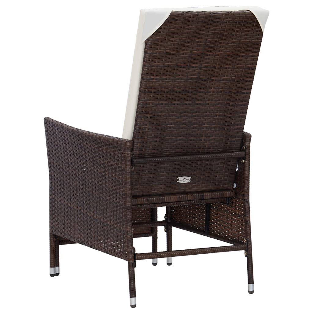 Maison Exclusive - Set Divani da Giardino 2 pz con Cuscini in Polyrattan Marrone - 7