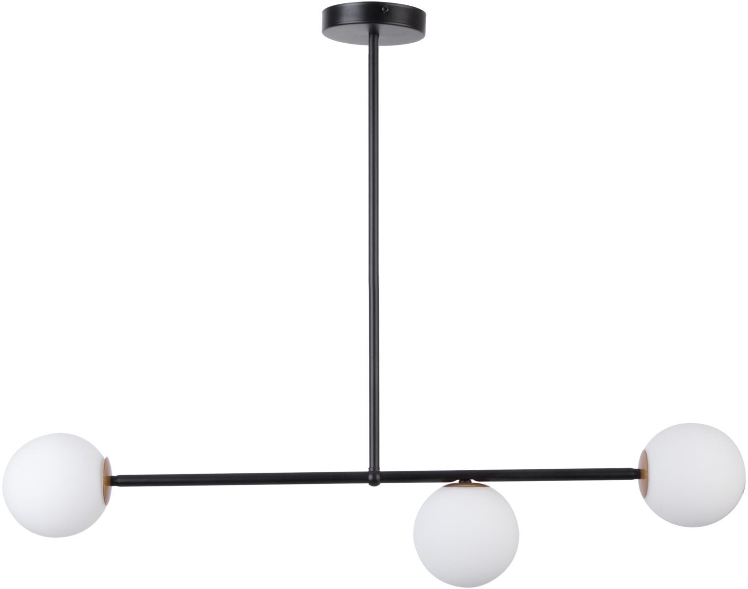 Lampa sufitowa wisząca Gama czarno-biała 3xG9x12W minimalistyczna wym: 60 x 86 x 12 cm metal SIGMA