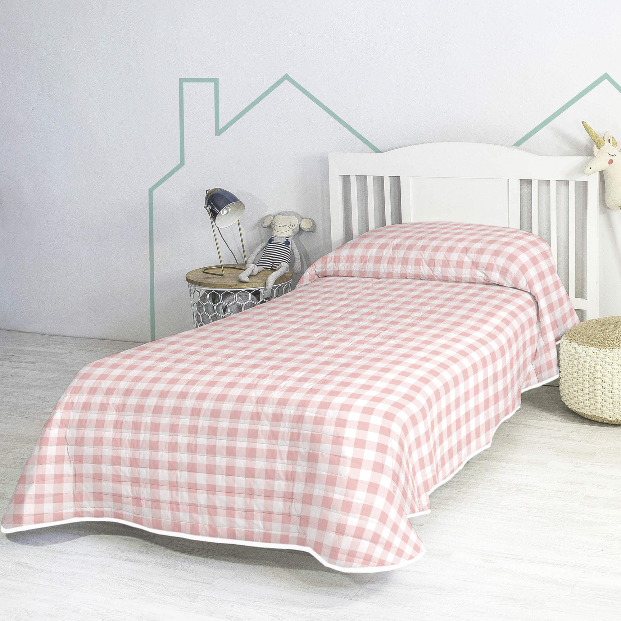 Colcha Vichy Colcha Cama 80/90 (180x260 cm) | Leroy Merlin