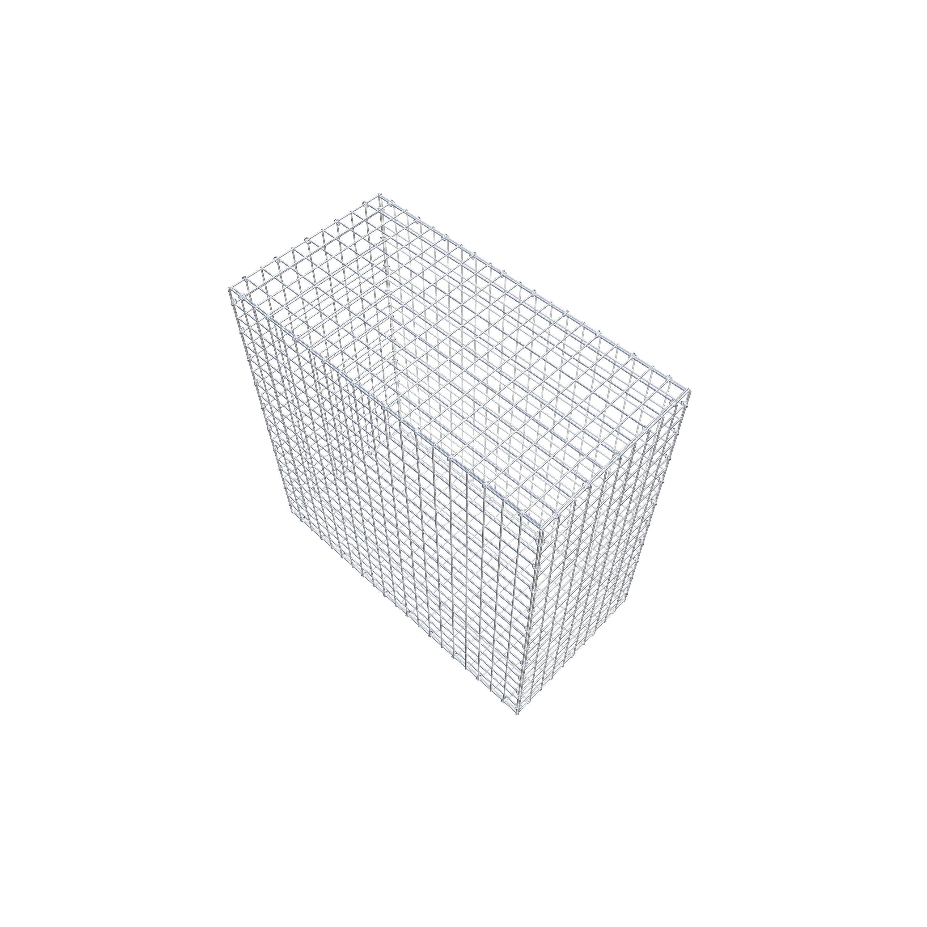 Gavión de acero galvanizado 100x100x50cm (LxAxP), malla 5 x 5cm, Anillo en C, jaula metálica para muro o jardín - 7