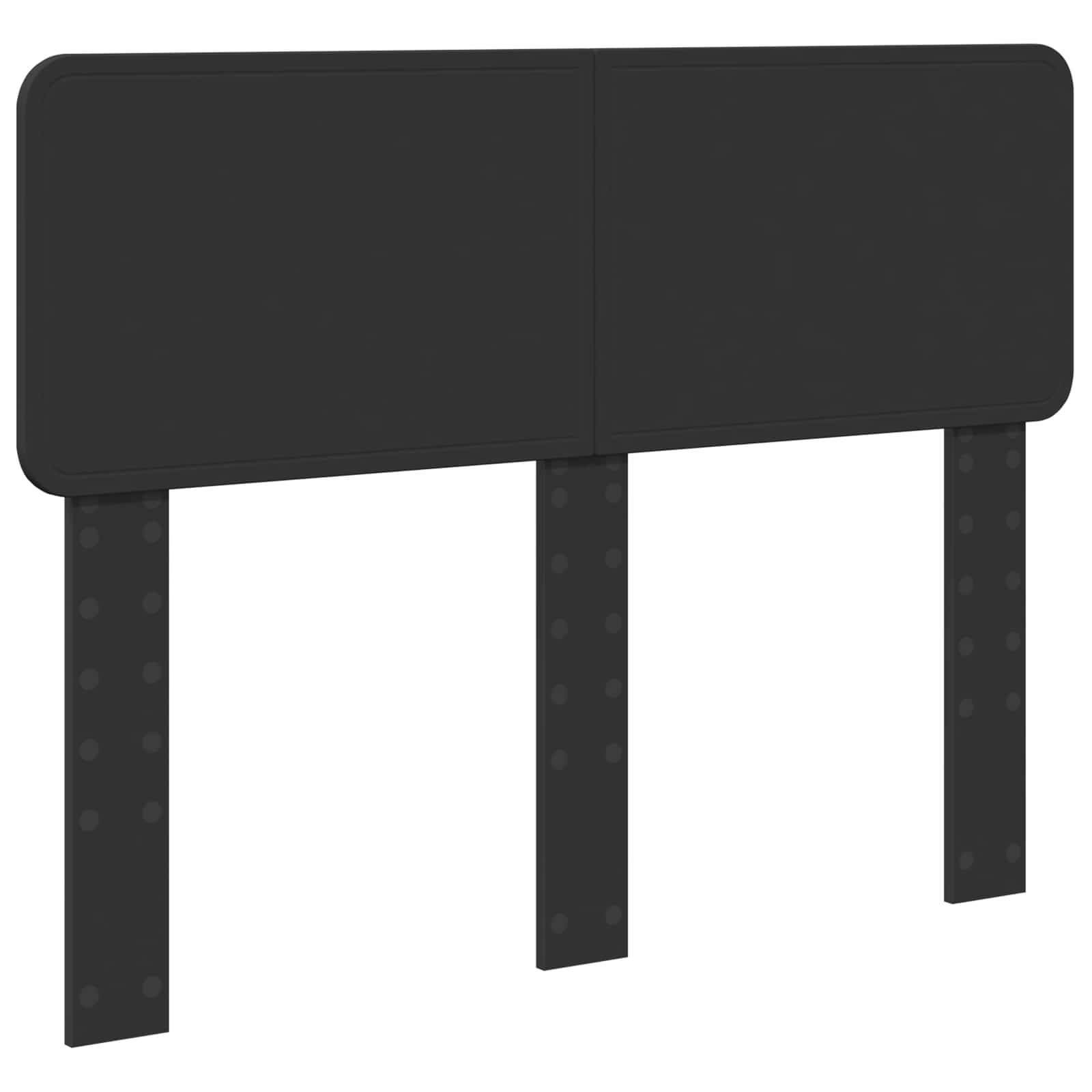 Cadre de lit avec tête de lit noir 135 x 190 cm en pin massif - 6