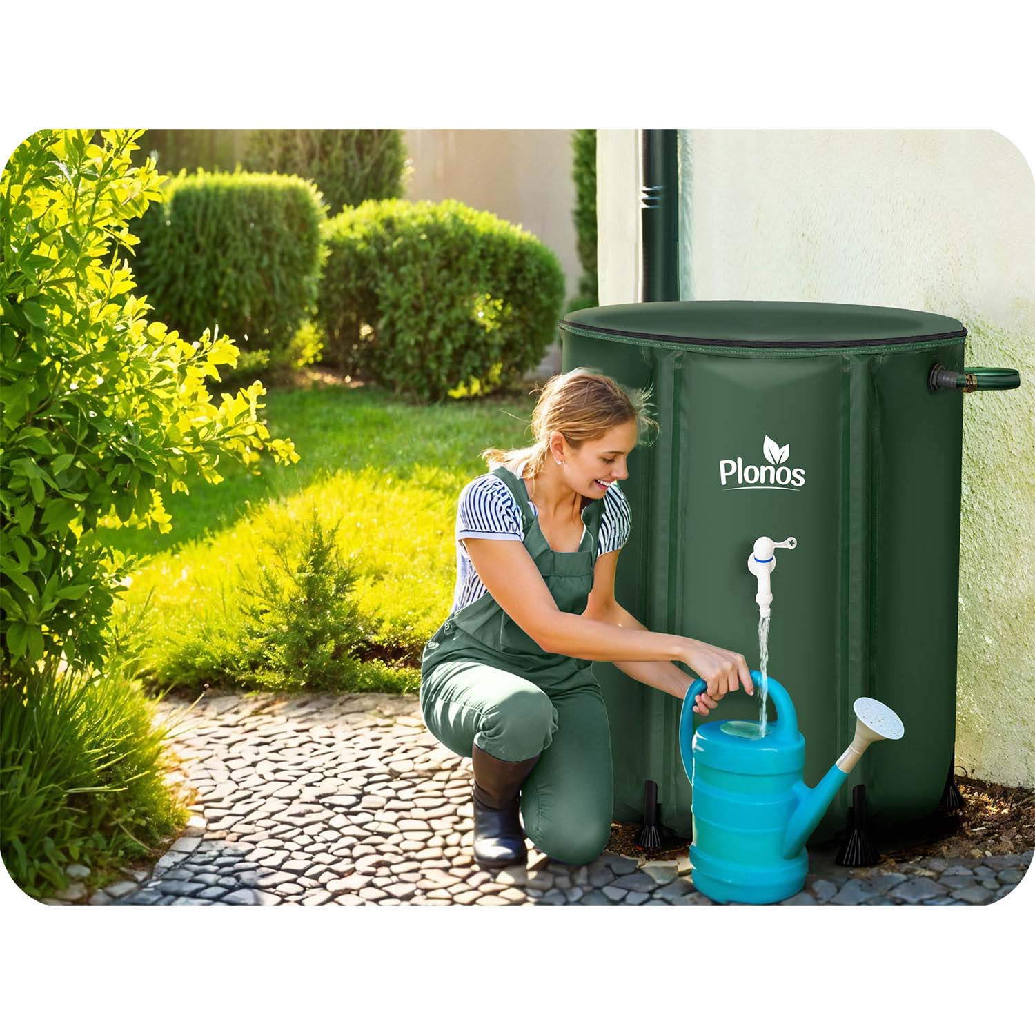 Zbiornik na deszczówkę składany beczka na wodę z rynny 200l Plonos - 5