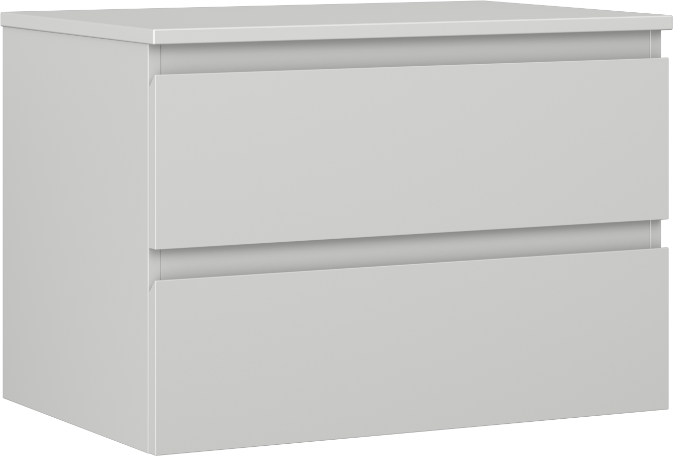Mexen Orio szafka łazienkowa podumywalkowa 70 cm z blatem, 2 szuflady, szara mat - 91A10-07047-2-BFFC62