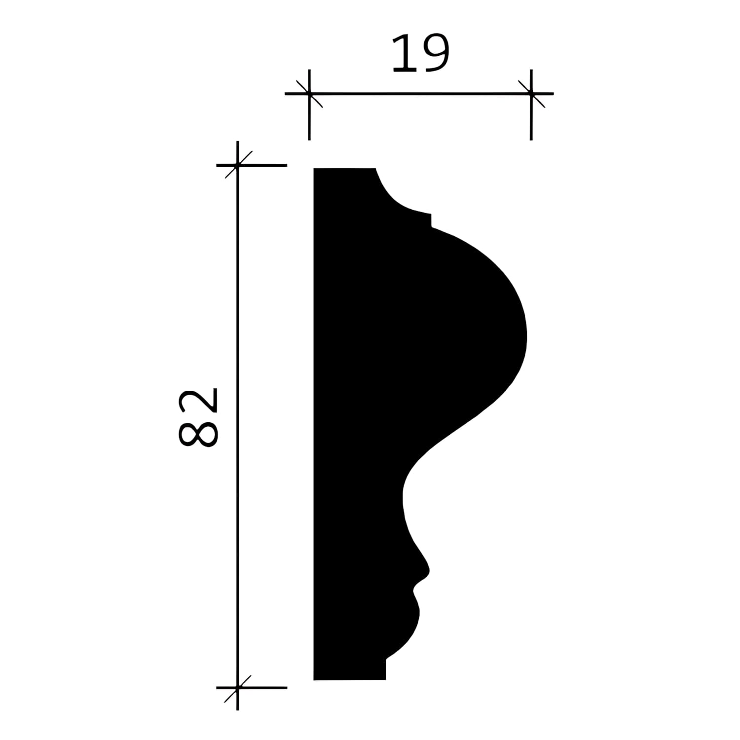 Moldura para pared Profhome 151303 Perfil de estuco Moldura decorativa 2 m - 4