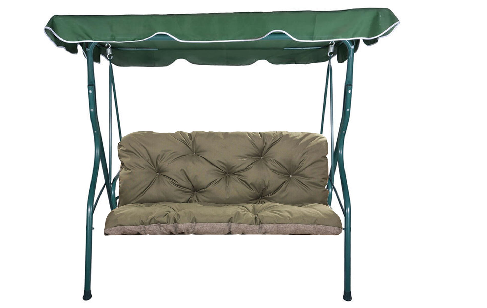 Cojines para columpio 120x50x50cm verde, cojines para columpio de 2 personas, cojín para banco, cojín para jardín, cojín para columpio de jardín
