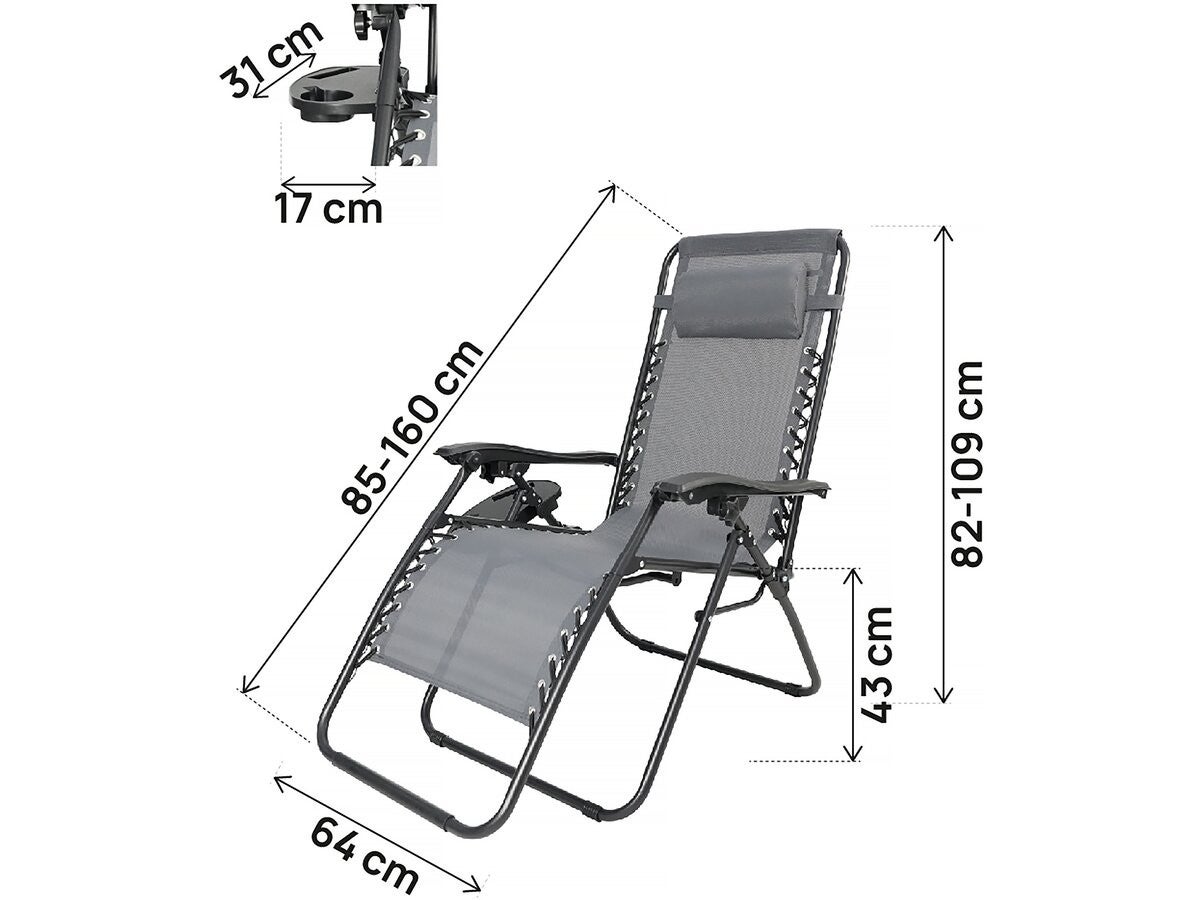 Fauteuil de jardin relax zéro gravité 