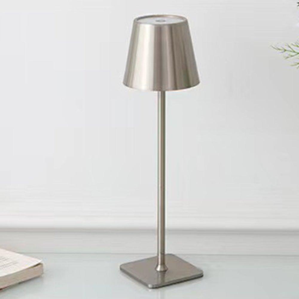 Lampa stołowa USB, ochrona oczu, mała lampka nocna dotykowa do kawiarni, restauracji, baru, bezprzewodowe ładowanie, 3 kolory z płynnym ściemnianiem