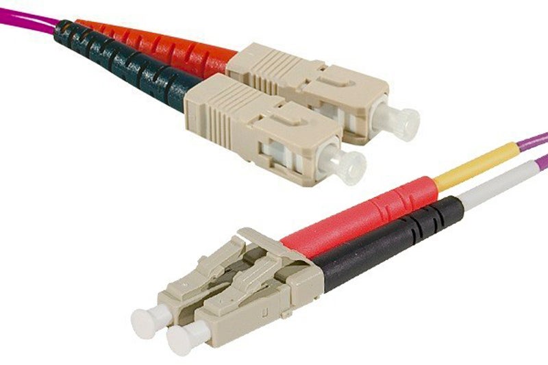 Câble fibre optique multimode om4 50/125 hd sc-upc/lc-upc 2m ...